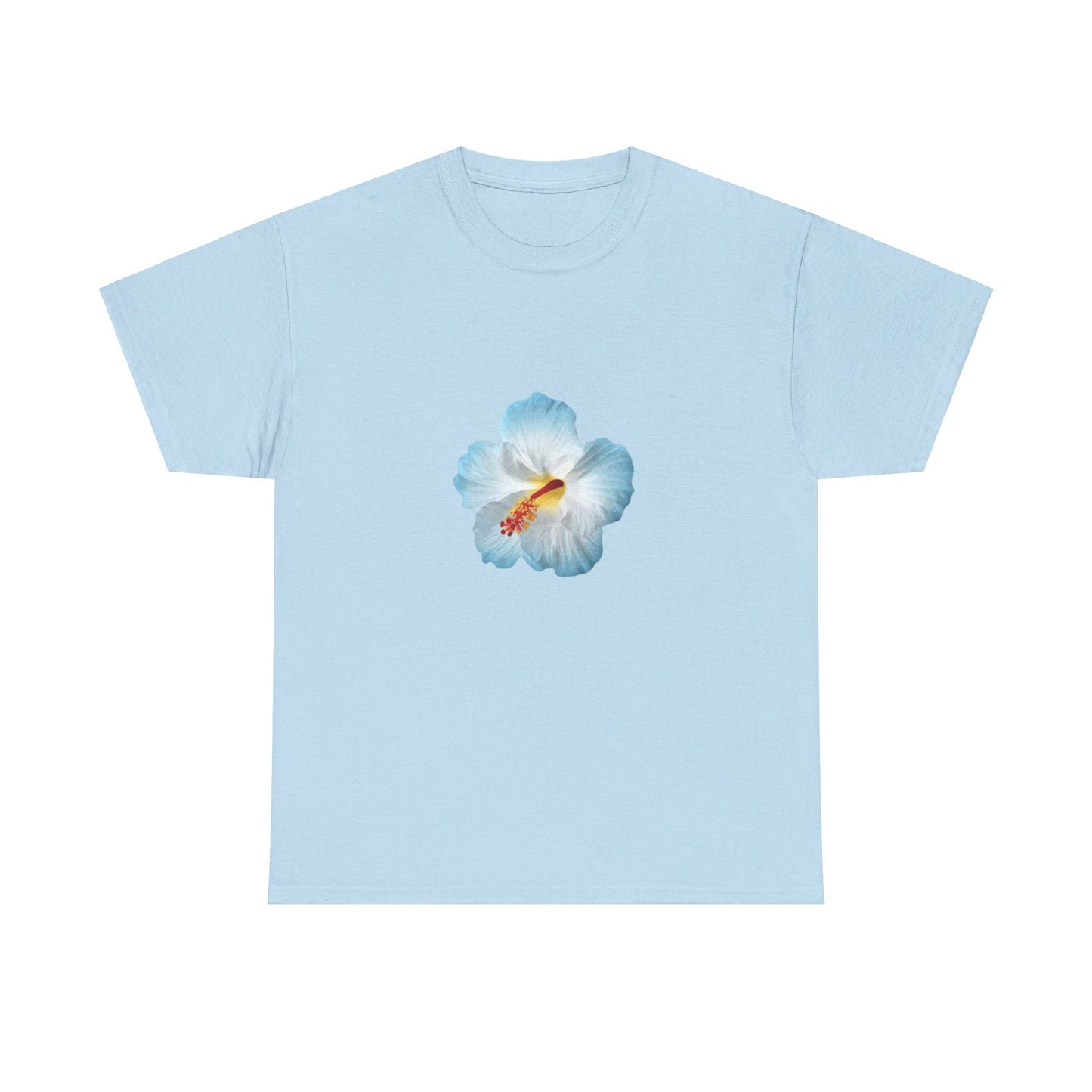 heavy-weight tee "light blue flower"