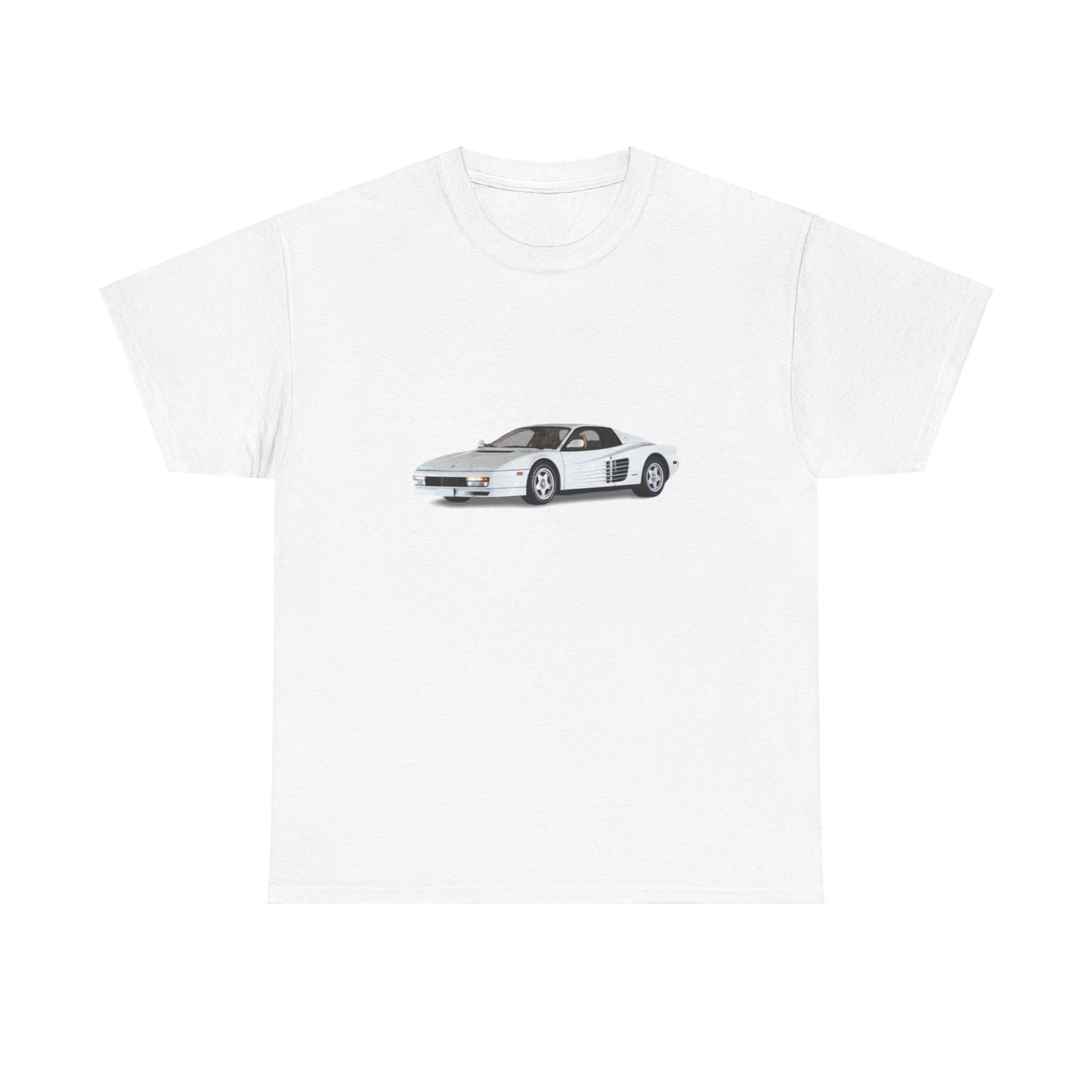 heavy-weight tee "white ferrari"