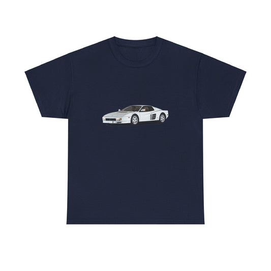 heavy-weight tee "white ferrari"