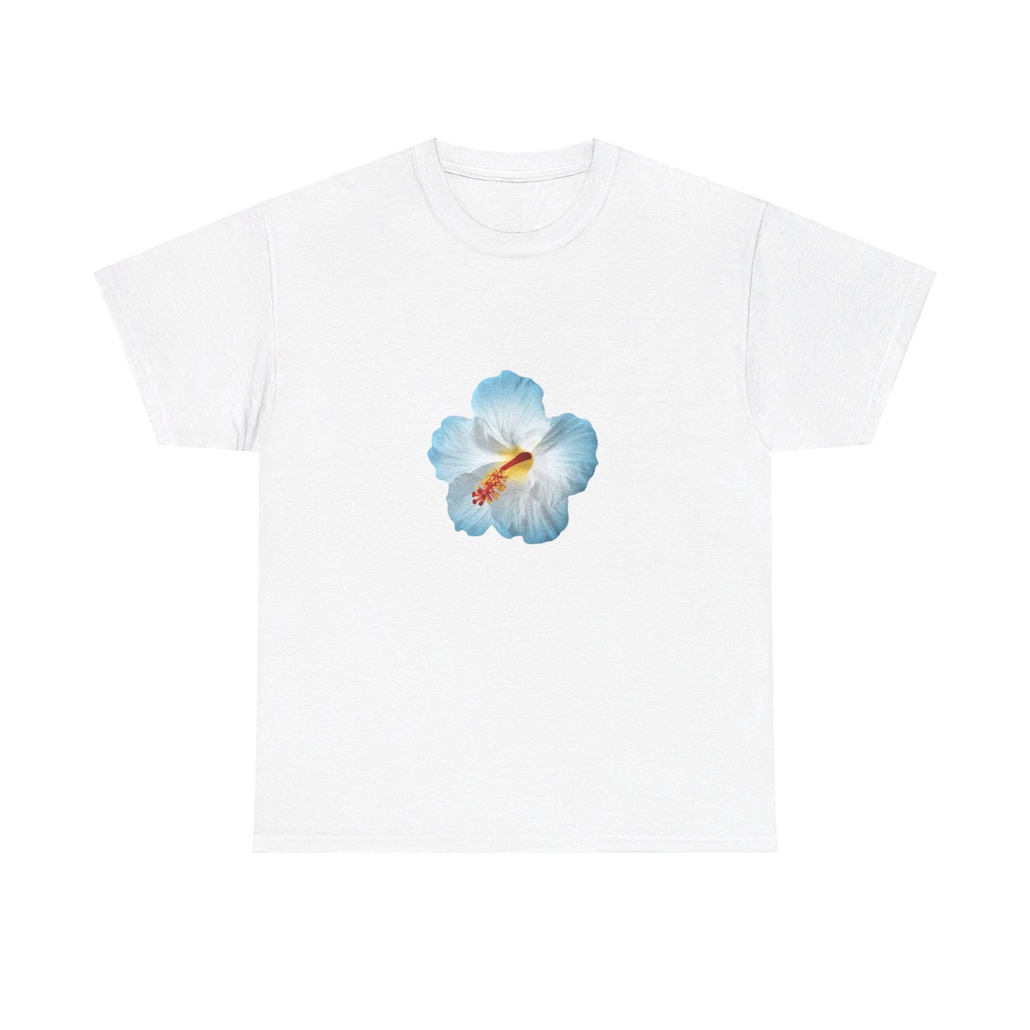 heavy-weight tee "light blue flower"