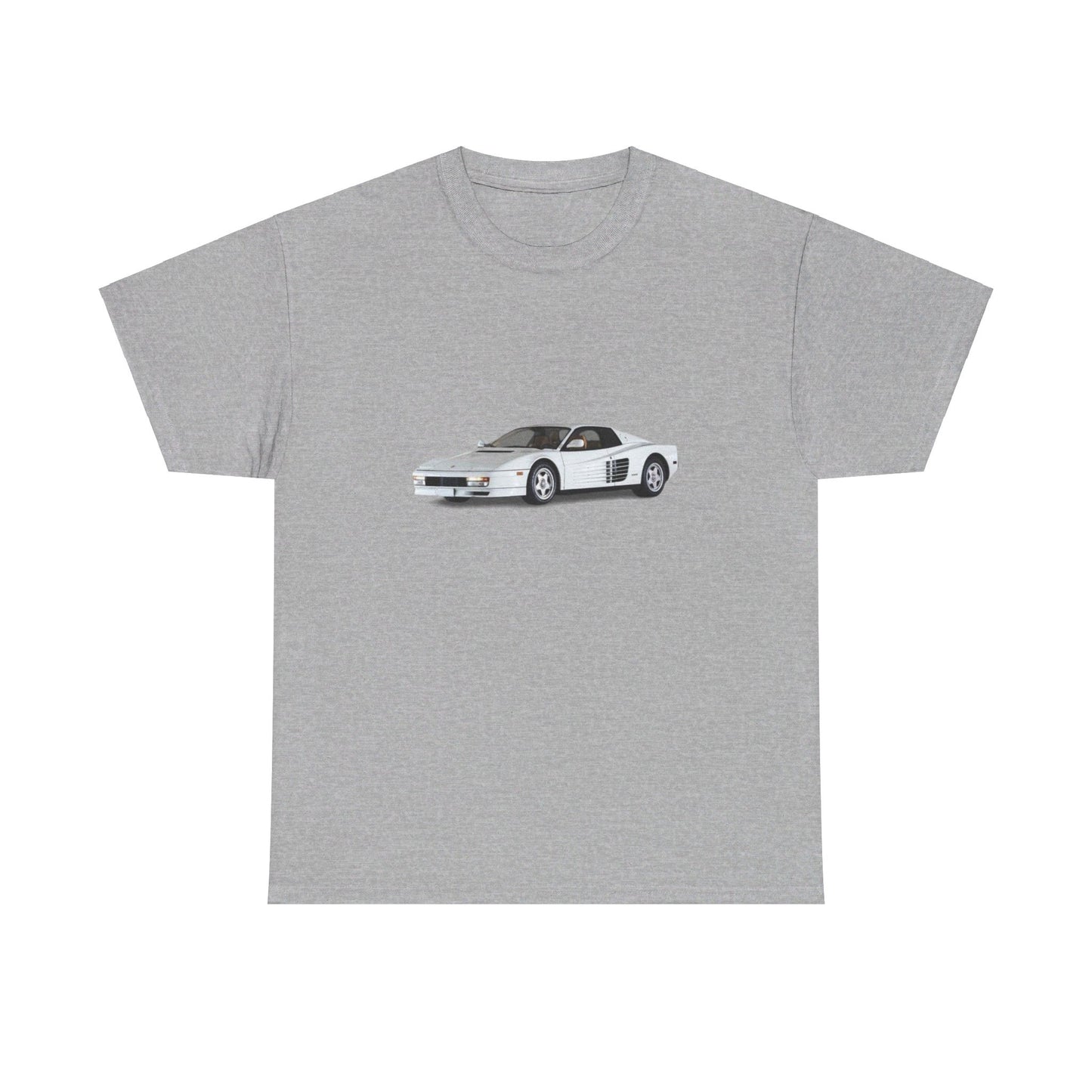 heavy-weight tee "white ferrari"